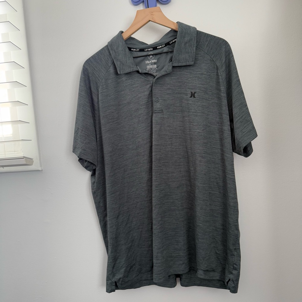 Hurley Men’s XL Bundle of 2 Polo Shirts Baby‎ Blue Sage Green Preppy Outdoor - Picture 5 of 7